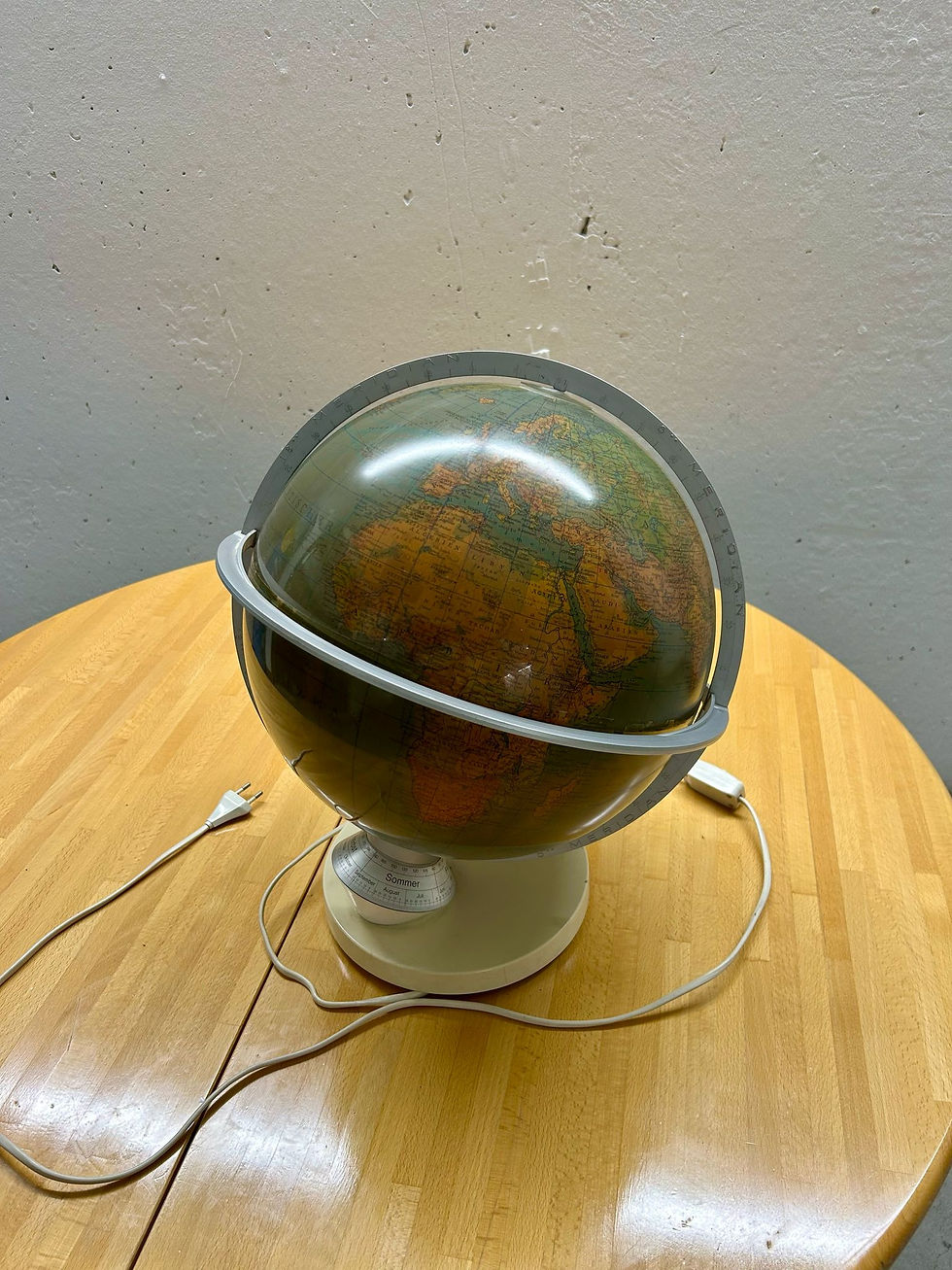 Vintage,beleuchteter Globus, Weltkugel, Retro Lampe, Leuchte