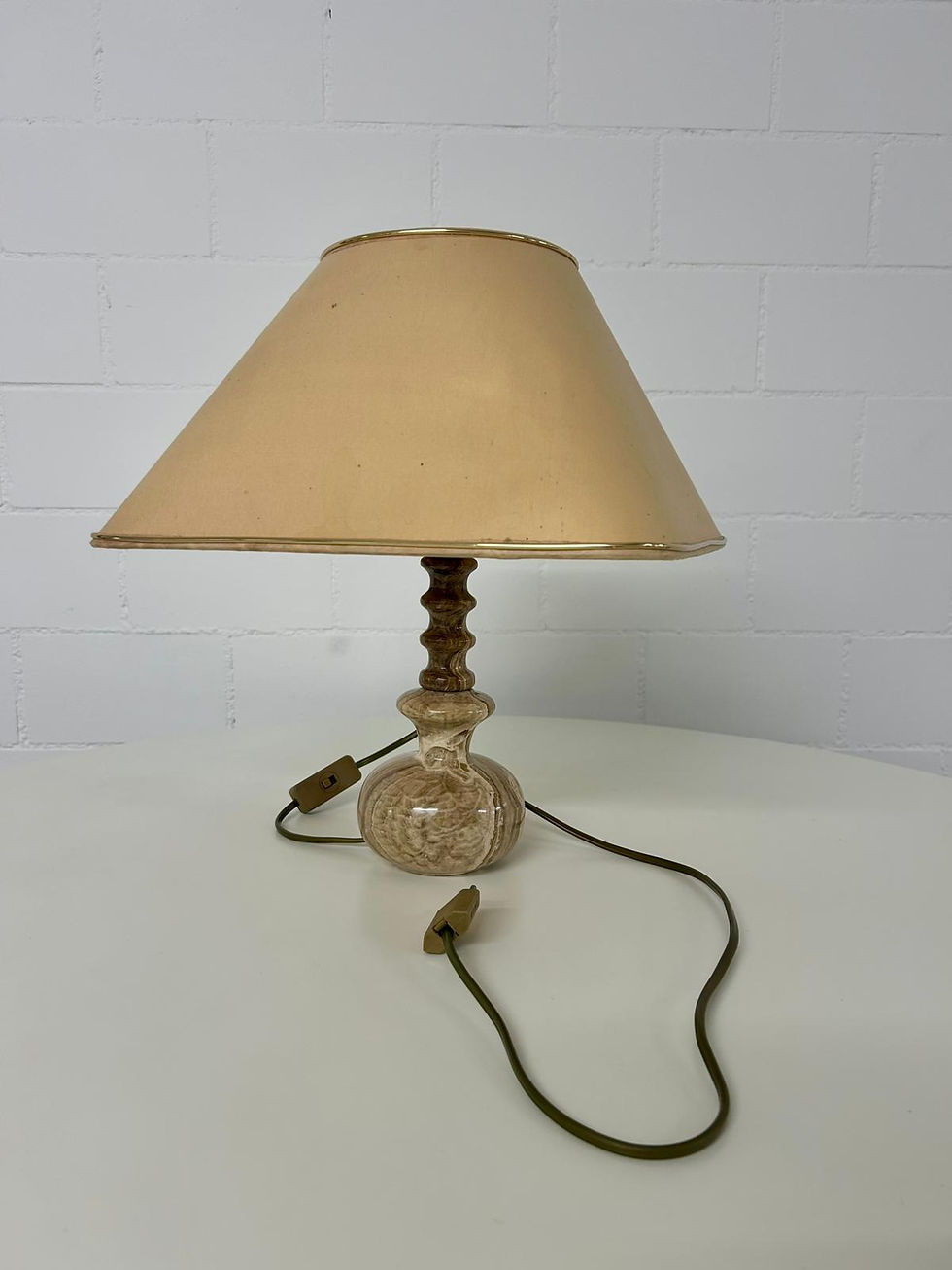 Miniaturbild: Vintage Marmor Lampe Tischlampe Nachttischlampe Marmorfuss