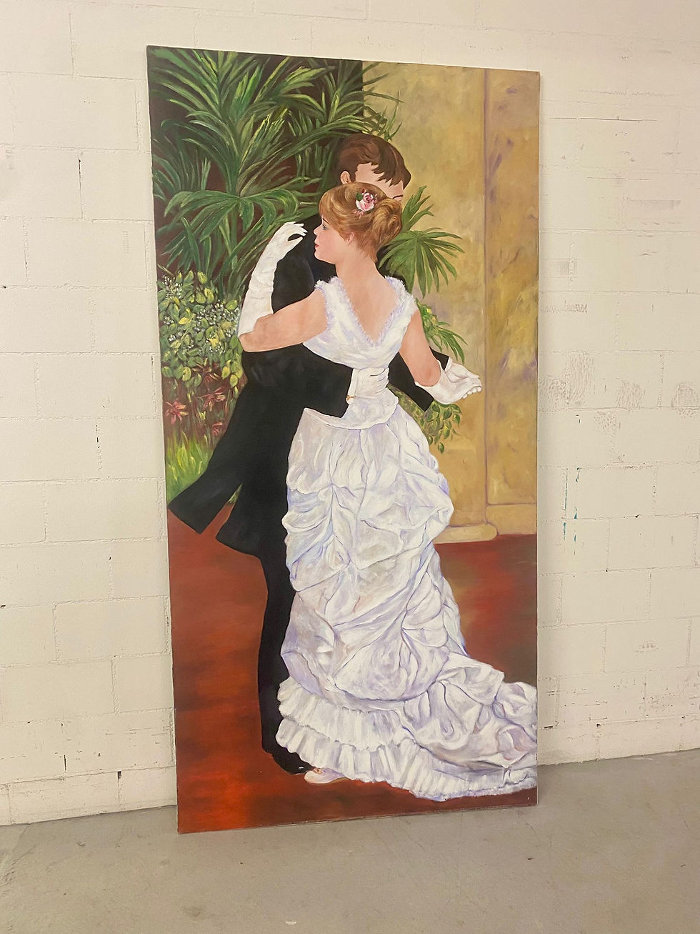 Romantisches Tanzpaar, Öl auf Leinwand Renoir Kopie