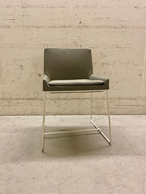 Tonic Metal - Stuhl Designermöbel Kufengestell Stoff Rossin