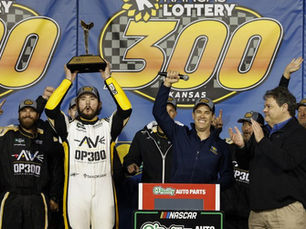 Taylor Gray scores his first win of the season at Kansas Speedway