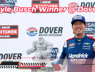 Kyle Busch wins the 69th Truck race win at Dover