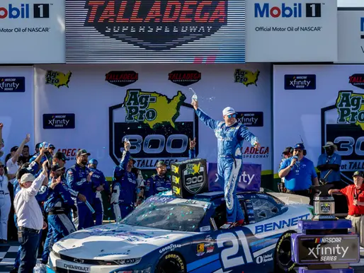 Austin Hill takes the Talladega Xfinity Series Win