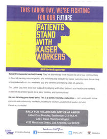 Rally for Healthcare Justice at Kaiser
