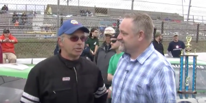 Connecticut State Representative Kurt Vail (right) with Stafford Speedway competitor Tom Butler at Stafford Speedway (Photo: Kurt Vail/YouTube)