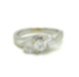 14k 3 Diamond Engagement Ring

