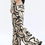 Thumbnail: Kelso Swirl Print Wide Leg W Front Pleat Pants - Cream/Black