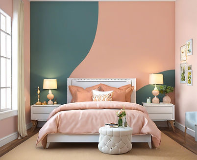 painting room with elegant accent wall