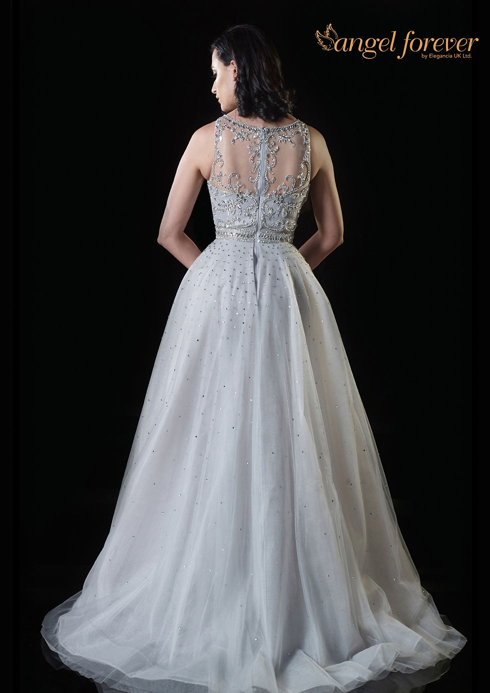 Thumbnail: Cape From Waist Tulle & Beading