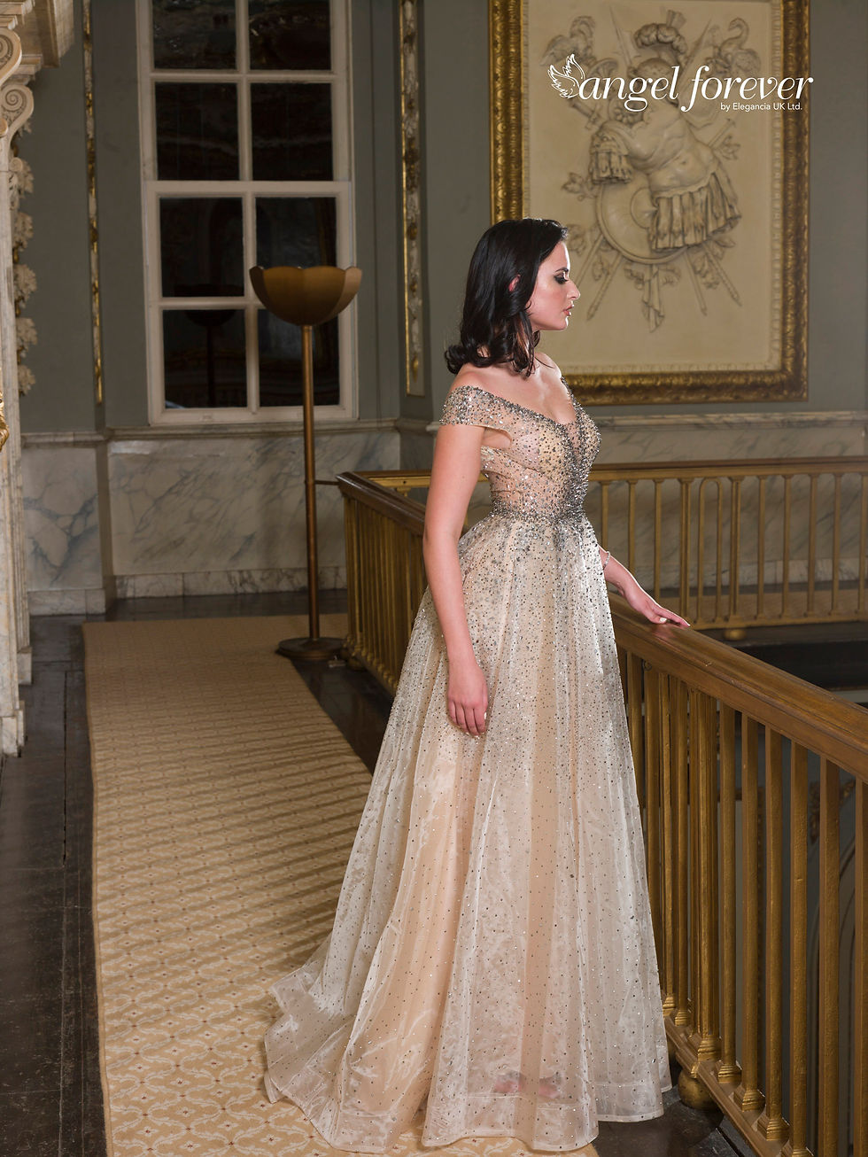 Thumbnail: Heavy Organza Beaded Style With Halter Neck