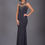 Thumbnail: Jersey Long Dress With Heavily Beaded At The Back
