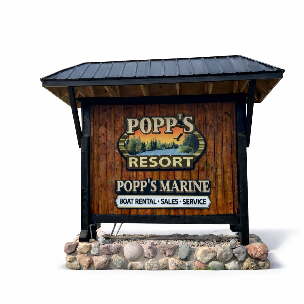 Popps Resort Monument Sign