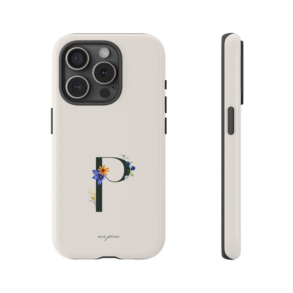 Floral Signature Collection | P | Premium Tough Phone Case