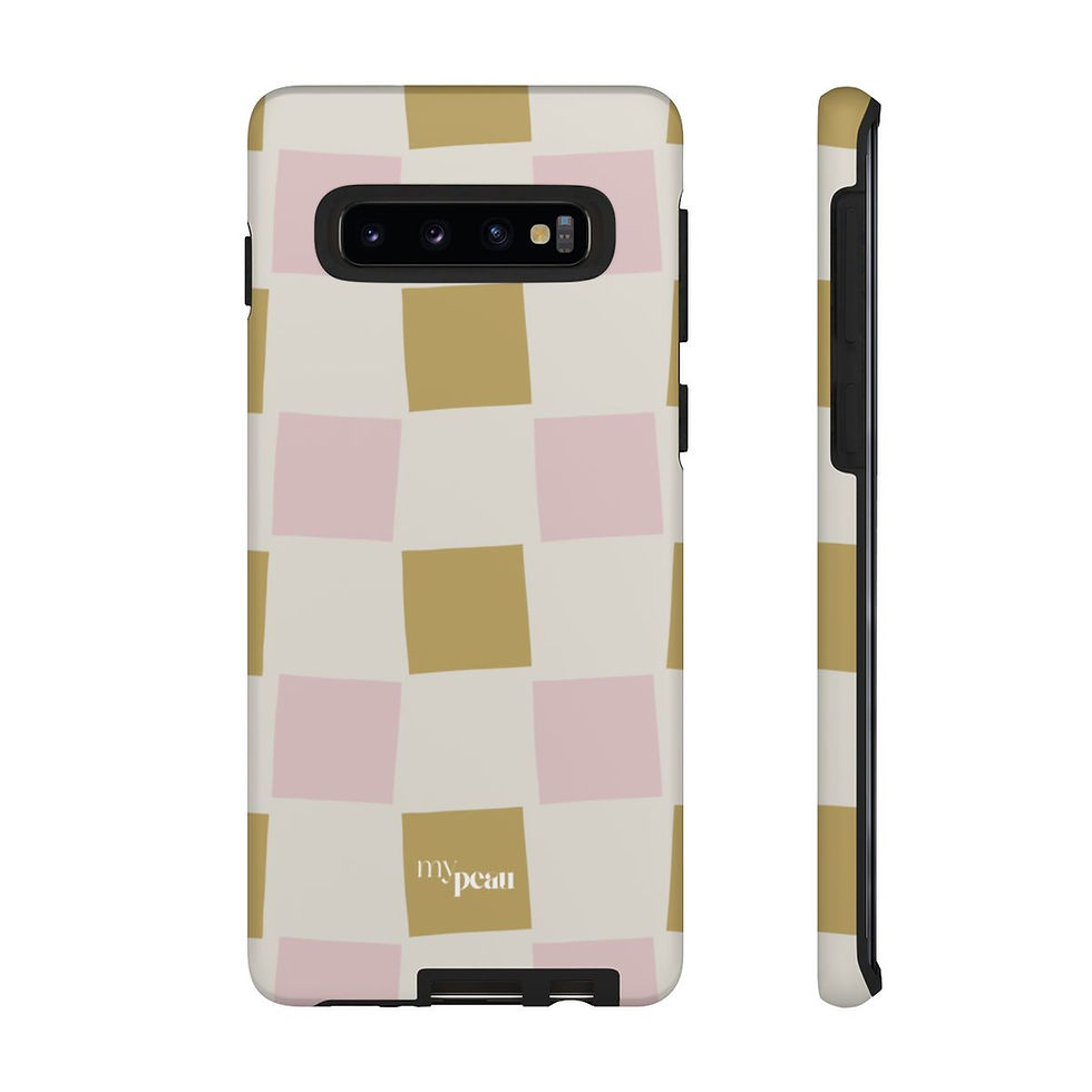 Thumbnail: Charming Checks Collection | Golden Harvest | Premium Tough Phone Case