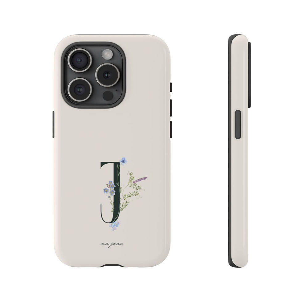 Floral Signature Collection | J | Premium Tough Phone Case