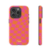 Charming Checks Collection | Tropical Sunset | Premium Tough Phone Case