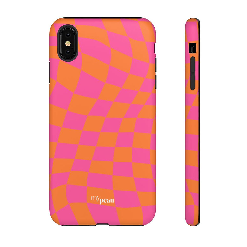 Thumbnail: Charming Checks Collection | Tropical Sunset | Premium Tough Phone Case
