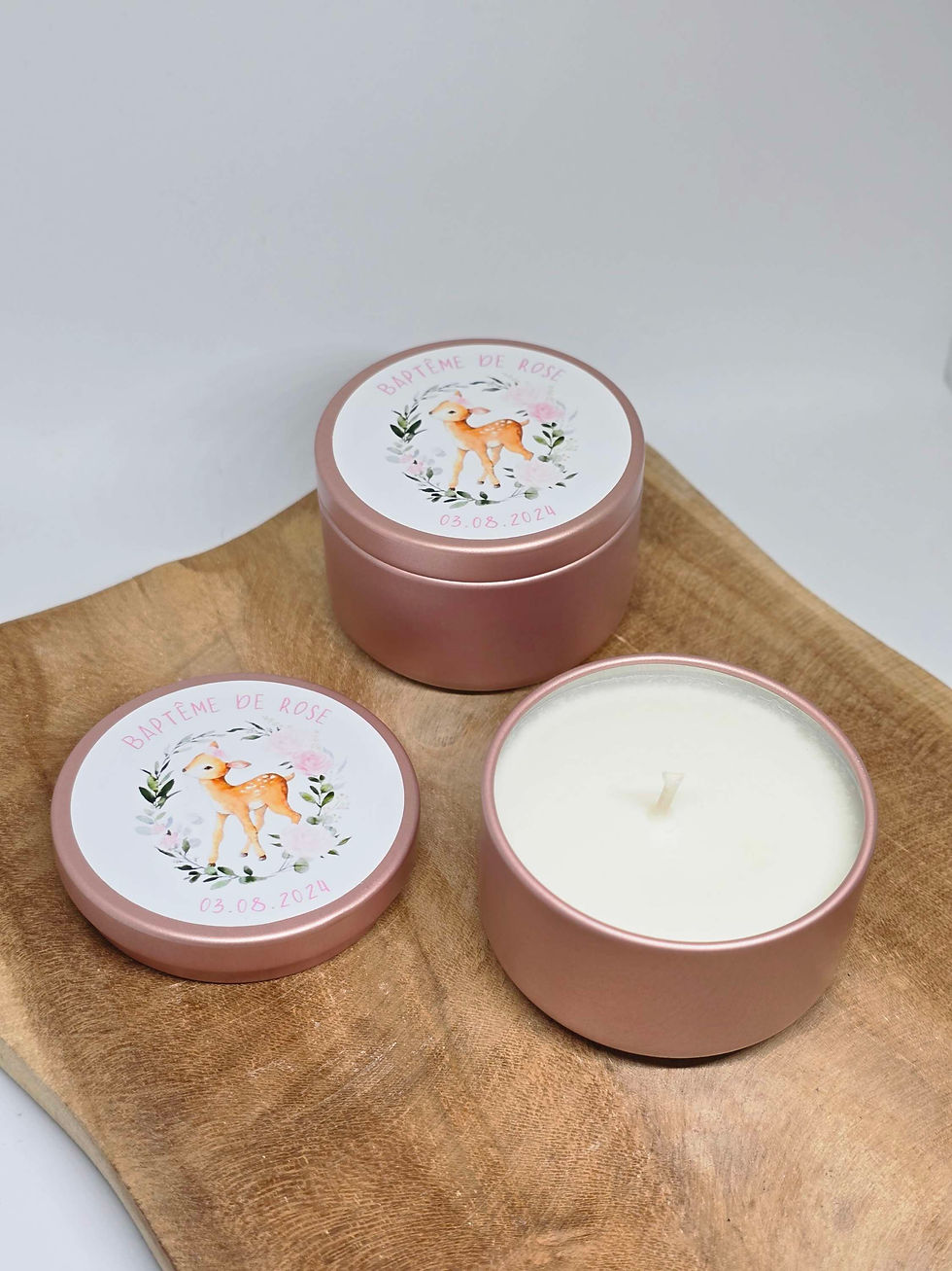 Miniature : Bougie parfumée personnalisée | Baptême