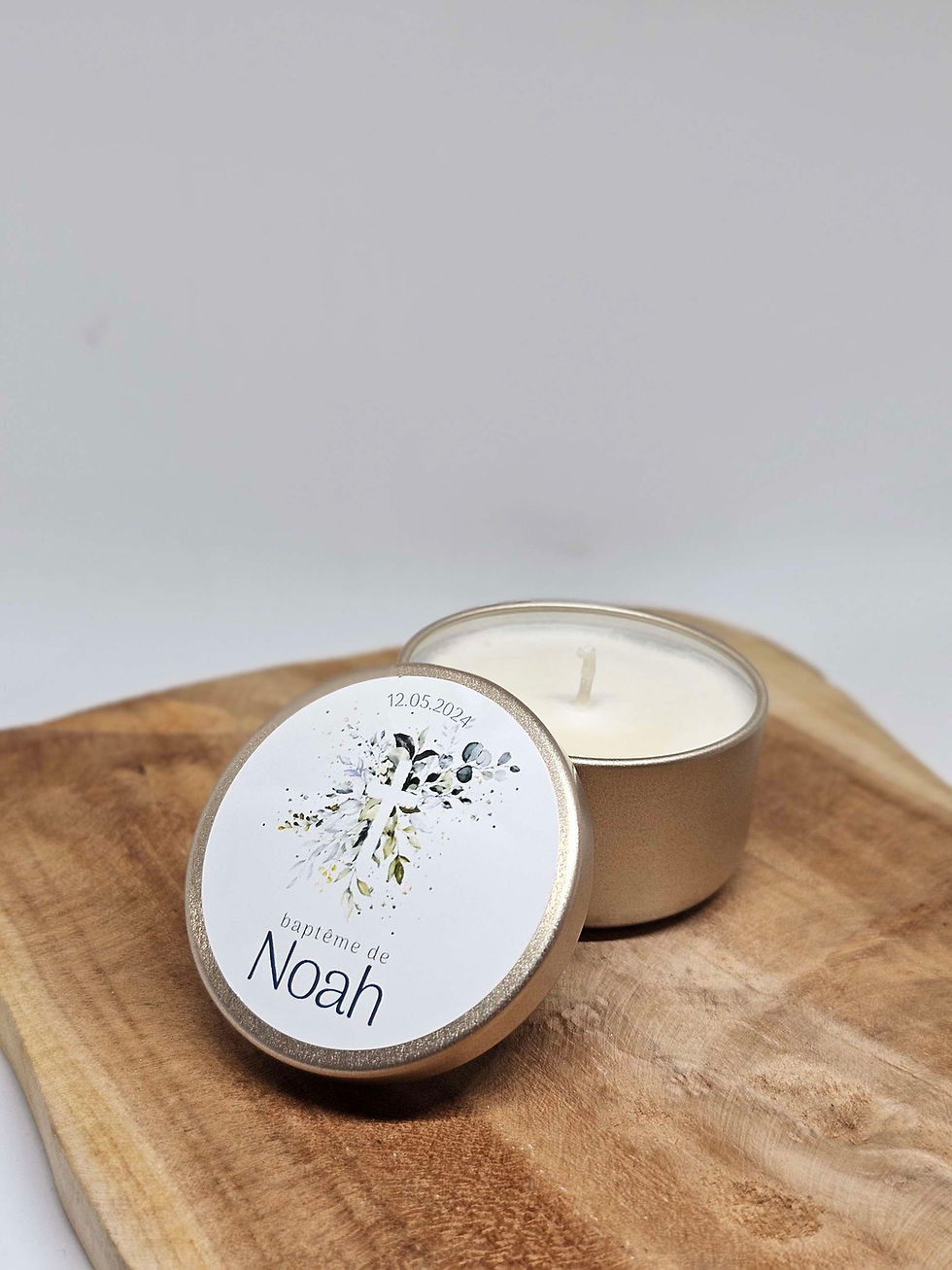 Miniature : Bougie parfumée personnalisée | Baptême