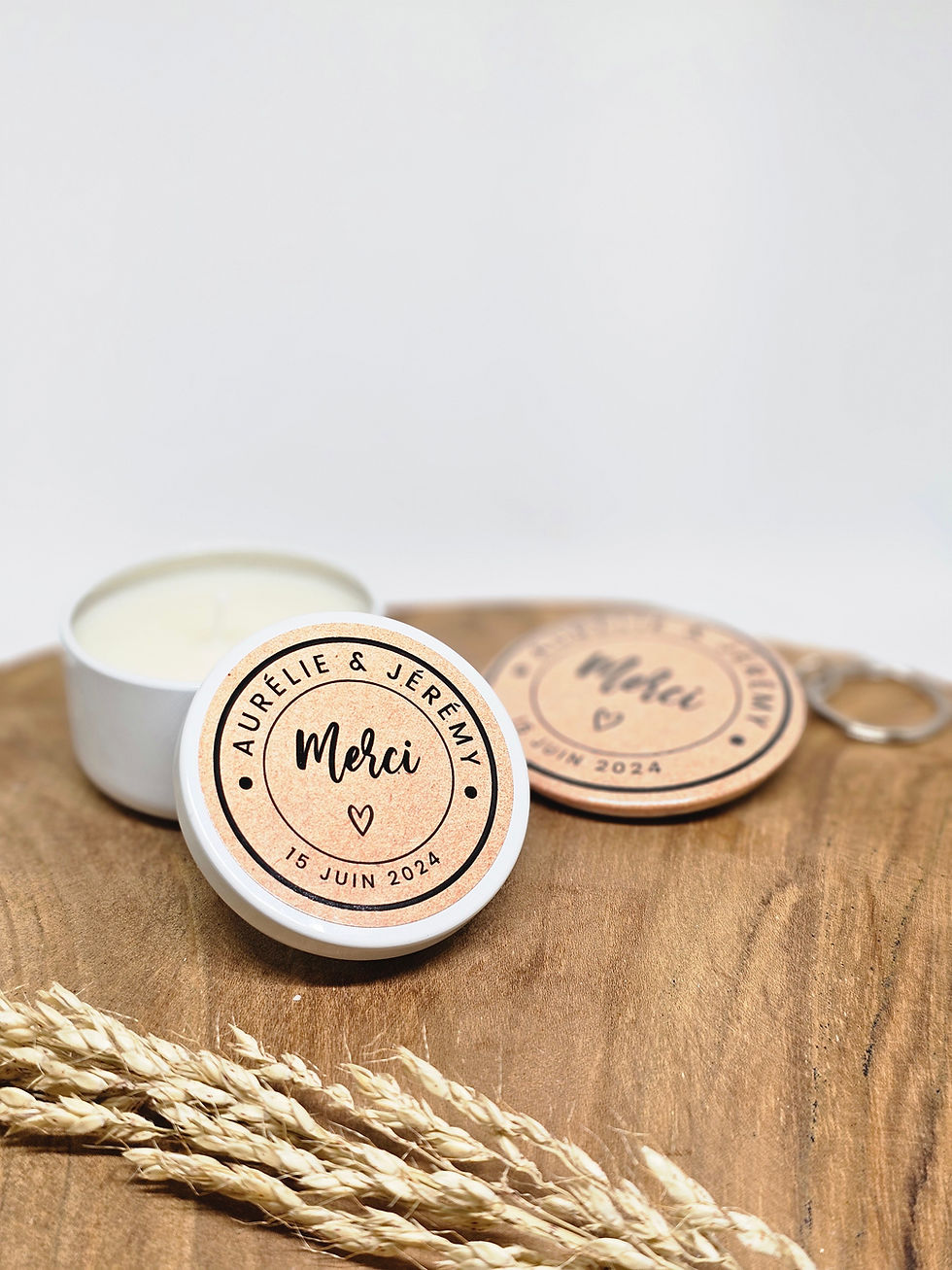 Miniature : Bougie parfumée personnalisée | Mariage