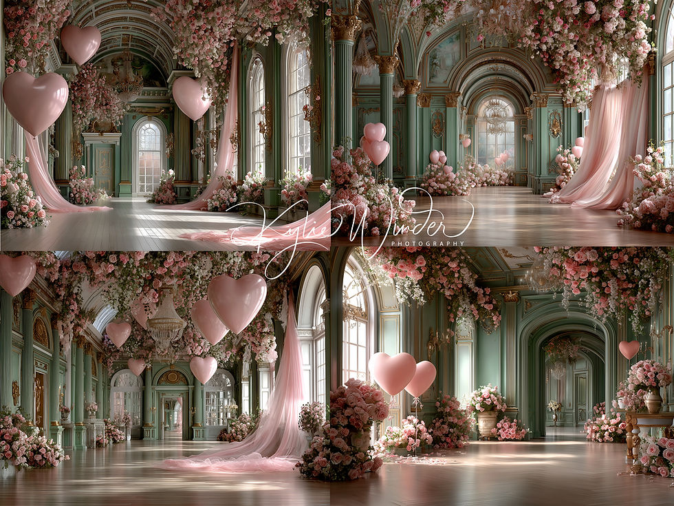 Thumbnail: digital backdrops - fine art textures, digital overlays, green and roses