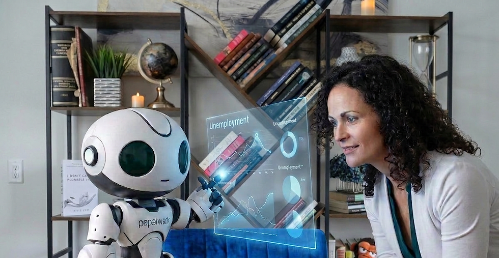 Kim Kelley and Arie from pepelwerk AI Talent Development Marketplace are working on changing unemployment.
