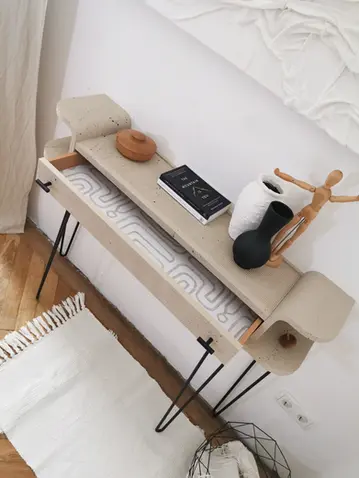 schmale Anrichte, geschwungene Anrichte, Upcycling Anrichte, Vorzimmer Möbel, Vintage Anrichte