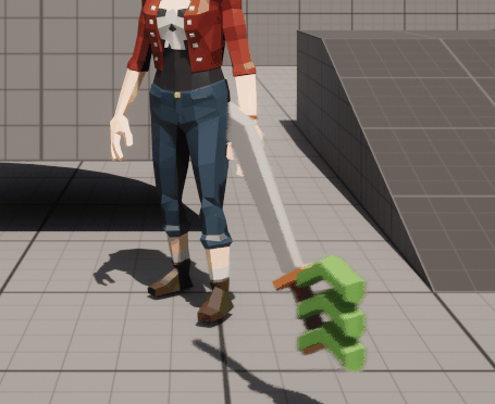 Animation when the player is full up.