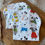 Thumbnail: Rainbow Puppies Burp Cloth Set