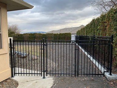 Black Ornamental Gate and swing gate.jpeg