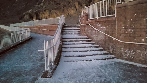 Death Valley Salt Flat Badwater Basin Boardwalk Stairs In The Great Wide Travel Lifestyle Blog