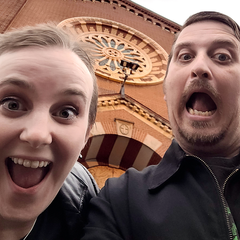 In The Great Wide Goofy Couple Travel Bloggers Adam And Phoebe At Church Brew Works Pittsburgh Pennsylvania