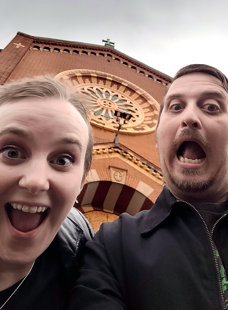 In The Great Wide Couple Travel Bloggers Adam And Phoebe At Church Brew Works In Pittsburgh Pennsylvania Brewery