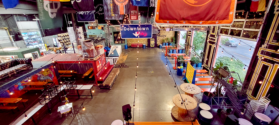 Brewery Warehouse Game Room At Bierstadt Lagerhaus German Beer Hall In Downtown Denver RiNo Arts District Photography By In The Great Wide Travel Blog Thirsty Thursdays