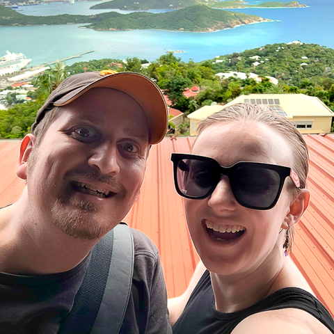 In The Great Wide Couple Travel Lifestyle Blog Adam And Phoebe St Thomas USVI Paradise Point