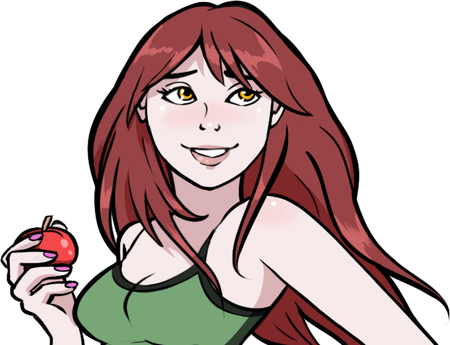 Krys Adams oc with apple by krimmu
