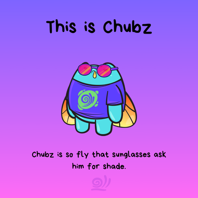 chubz tiny blue frog with fly wings