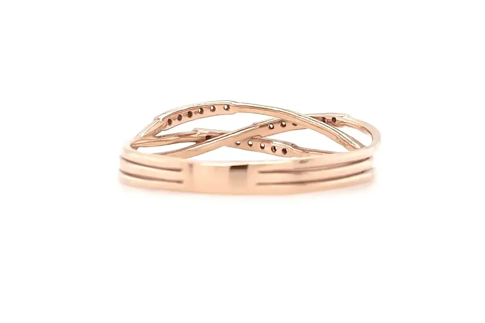 Thumbnail: Intertwined Diamond Band Ring