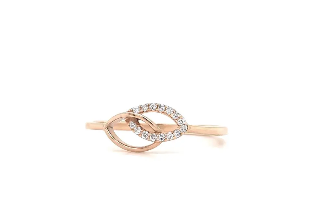 Infinity Knot Diamond Ring