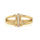 Thumbnail: Gold Double-Band Diamond Accent Ring
