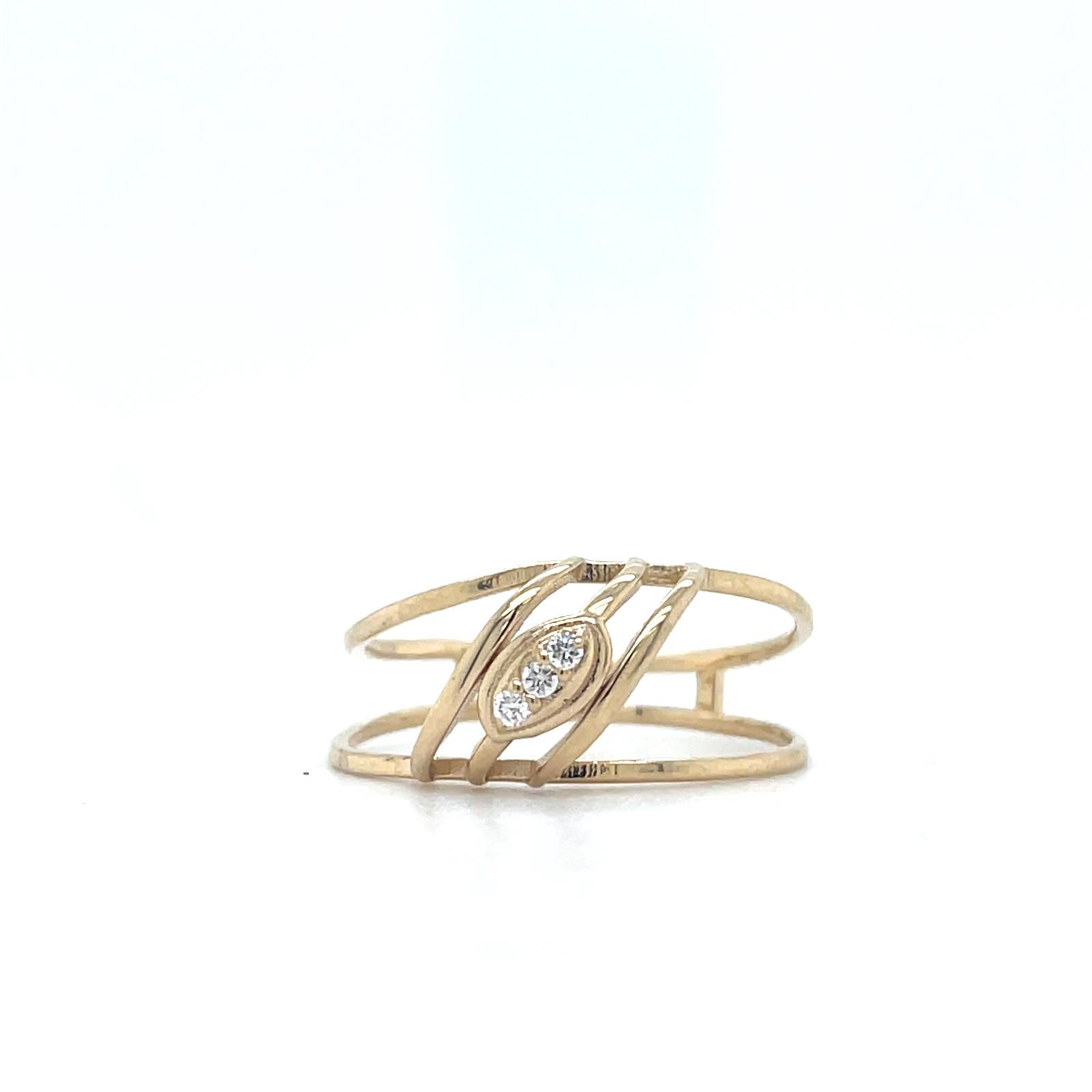 Trio Lab Diamond Gold Ring