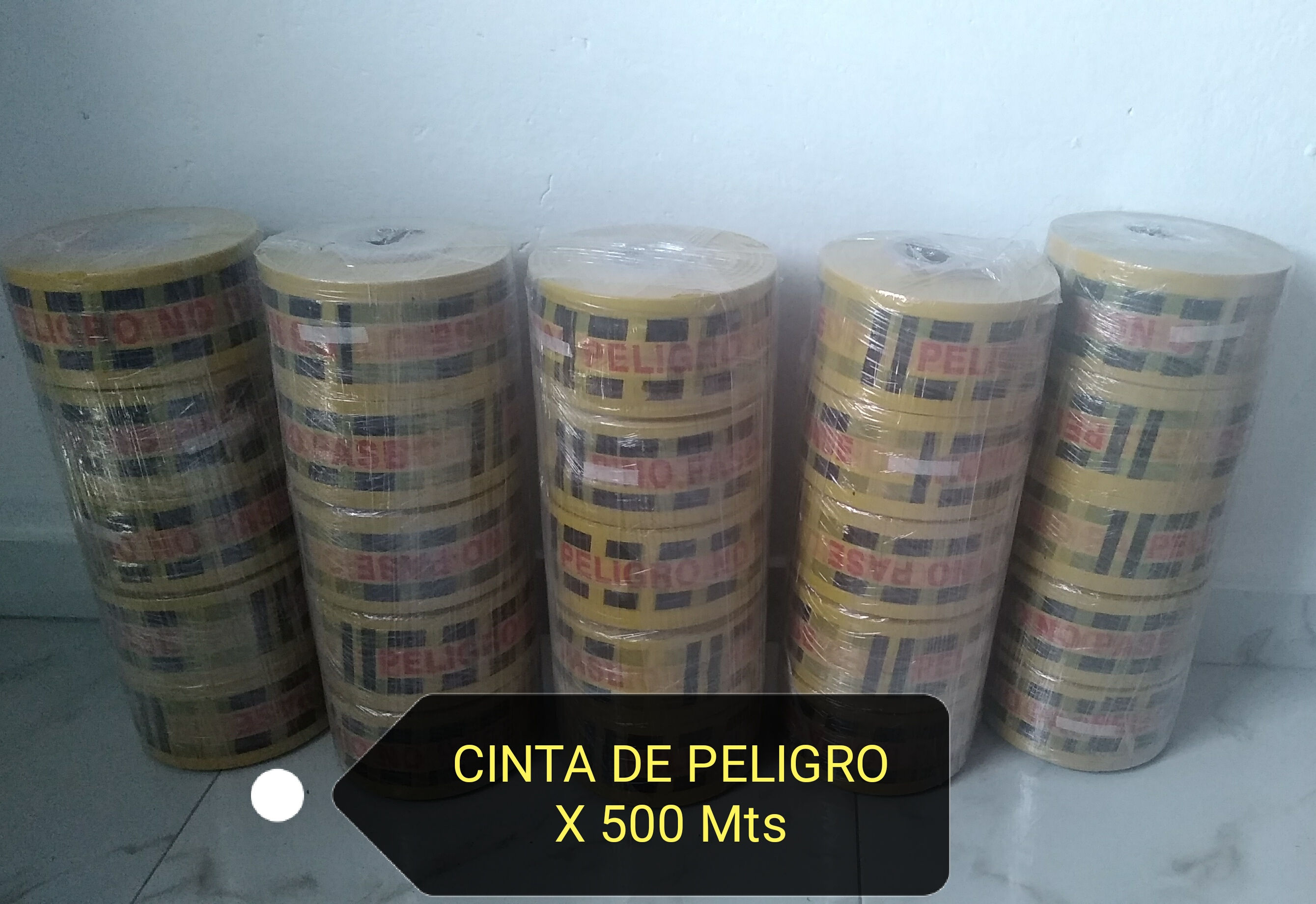 ROLLO CINTA DE PELIGRO X 100 Y 500 MTS