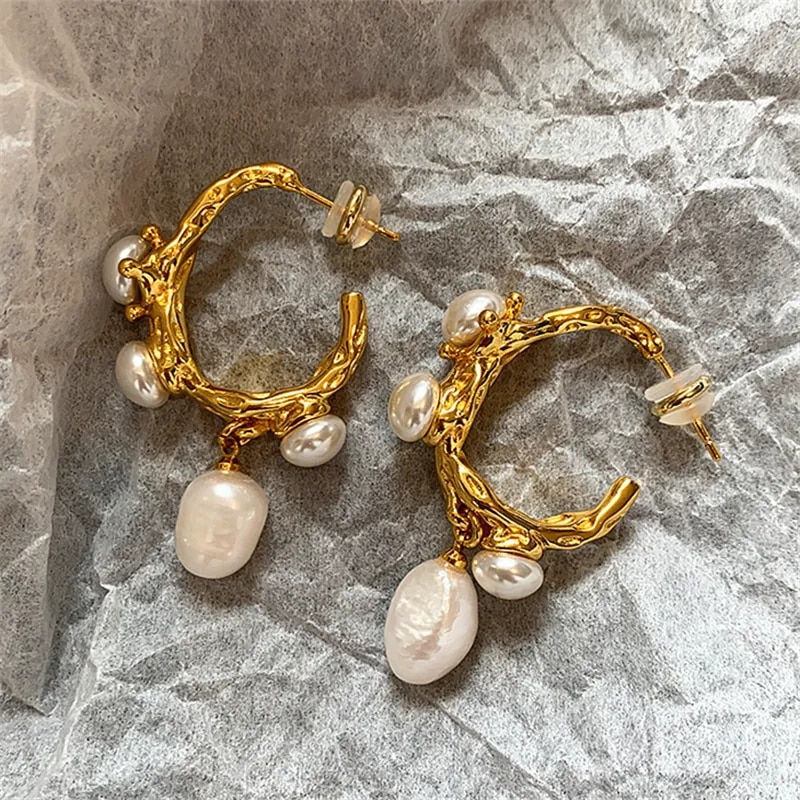 Thumbnail: French Vintage Inspired Pearl Earrings