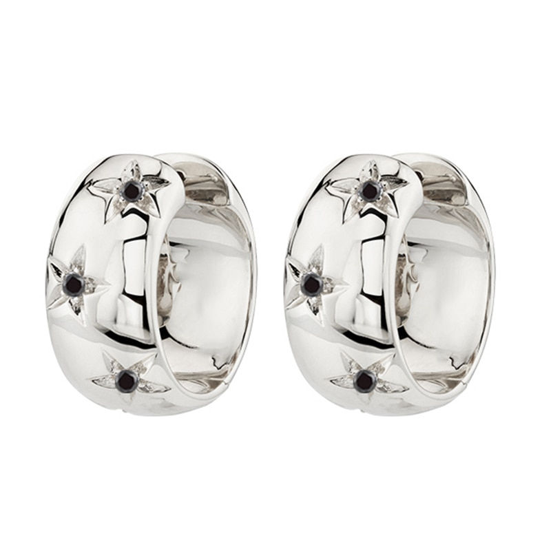 Thumbnail: Star Girl Chunky Hoop Earrings