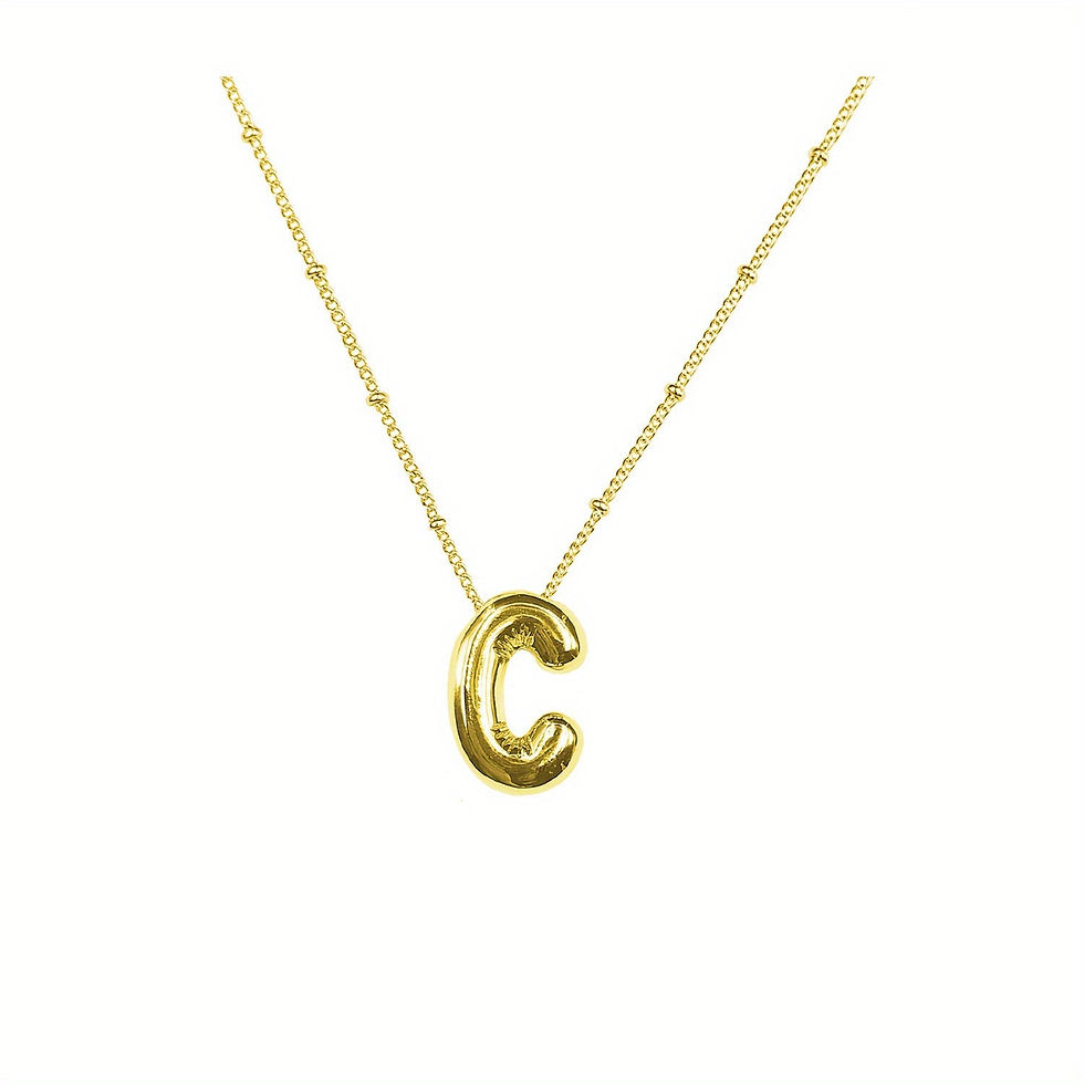Thumbnail: Chunky Balloon Initial Pendant Necklace
