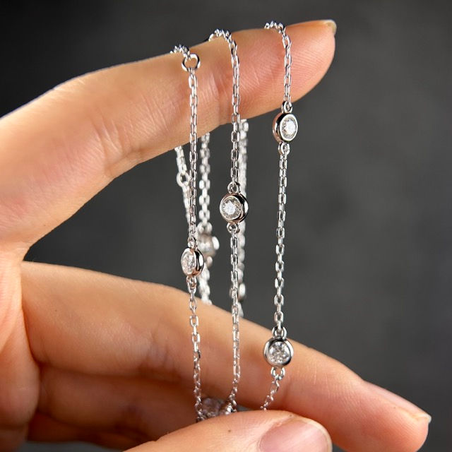 Thumbnail: 「Dew Drop」Ten Stones Necklace