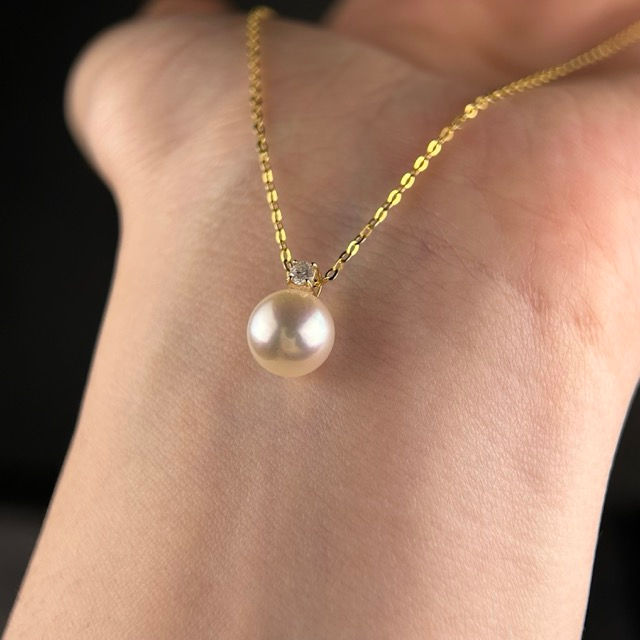 Thumbnail: 「Diana」 Akoya Pearl & Diamond Pendant