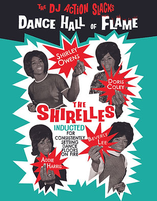 Shirelles - DJ Action Slacks Dance Hall of Flame Trading Card, Portland Soul DJ