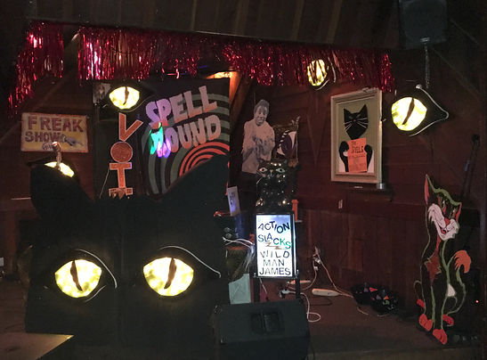 DJ Action Slacks, Bewitched Halloween Dance Party 2019 Decorations, the Kenton Club Halloween Dance Party, Spellbound Halloween Soul Night, I Put A Spell On You Halloween Party, Vintage Soul 60s Soul Halloween Dance Party Poster, Sugar Town Portland, DJ Action Slacks Portland Soul Dj, Oldies DJ, 1960s DJ,