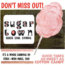 Sugar Town Ad, DJ Action Slacks, the Spare Room Soul Night, Sugar Town Queer Soul Dance Party Poster, Portland Queer Soul Nite, Portland Queer Soul Night, Vintage Soul 60s Soul Dance Party Poster, DJ Action Slacks Portland Soul Dj, Oldies DJ, 1960s DJ, 1960s Party Poster, 1950s Party Poster, Soul Dance Party Poster, Soul Party Poster, Portland Graphic Designer, Portland Poster Designer, Portland Event Poster Designer, Portland Concert Poster Designer, Portland soul nite